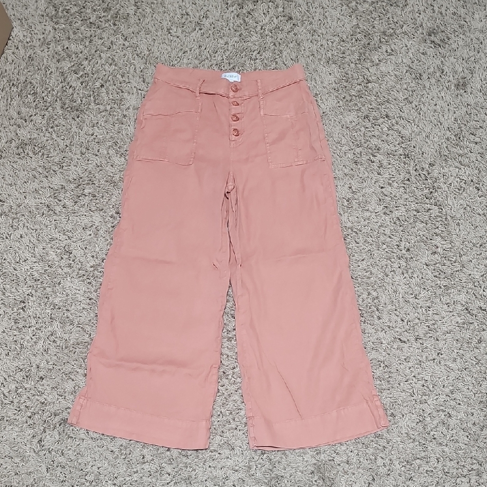 Evereve Coral Button-Front Pants